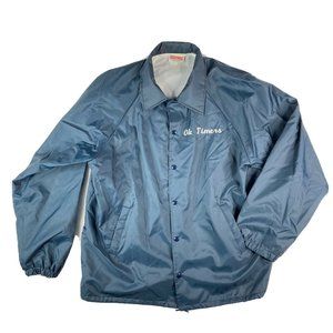 Vintage Hartwell Mens Nylon Jacket Windbreaker SZ XL 46-48 Navy Snap Ole Timers
